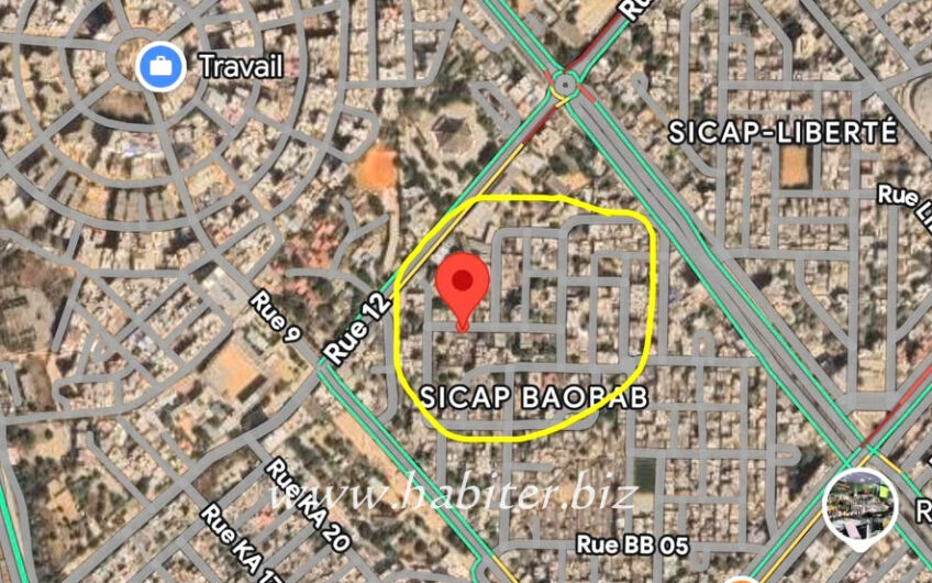 Villa à démolir à vendre à la Sicap Baobap